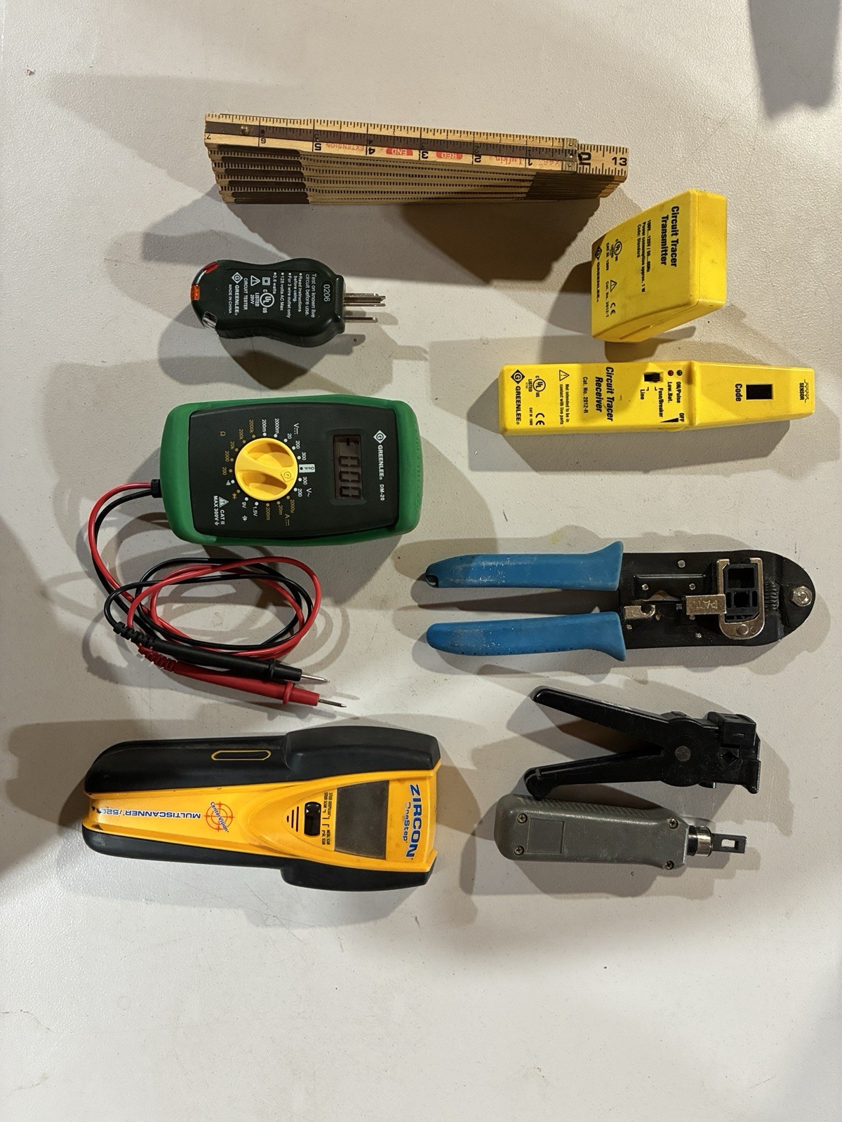 Lot of Electrical Tools - Multi-meter, punch down, circuit tracer etc - Used