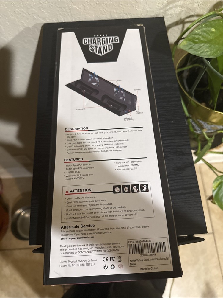 NEW PS4 Vertical Stand Two Cooling Fans, Two Controller Charging