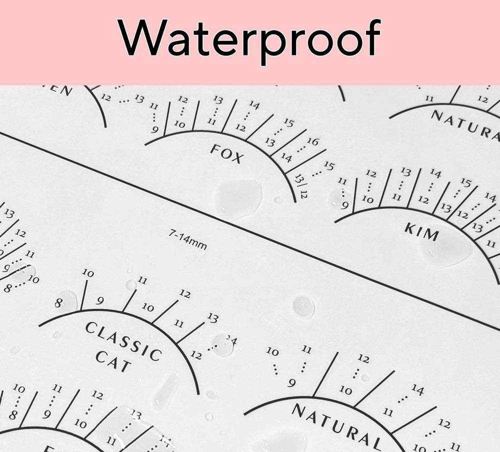 Lash Mapping Chart for Eyelash Extension Training - Beginner Practice Kit