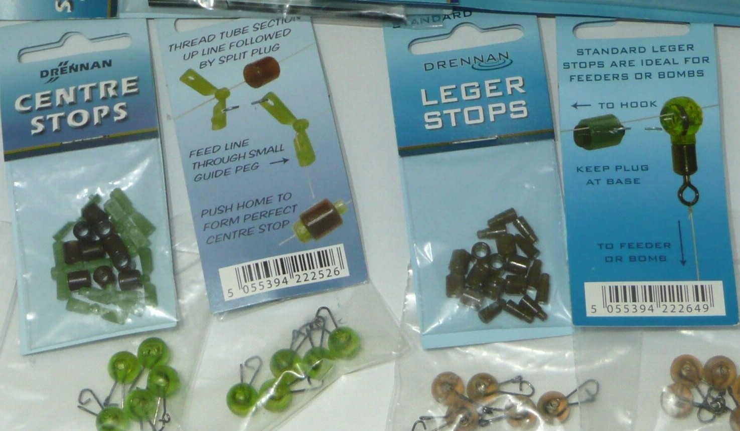2 PACKS STD*DRENNAN LEGER, CENTRE STOPS or CLIP BEADS* CHEAPEST BUNDLES ON EBAY!