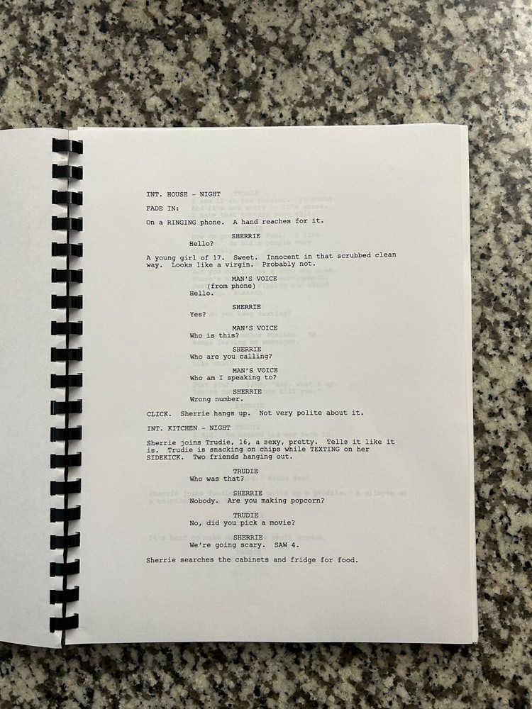 Scream 4 Horror Movie Script Reprint Full Screenplay Script