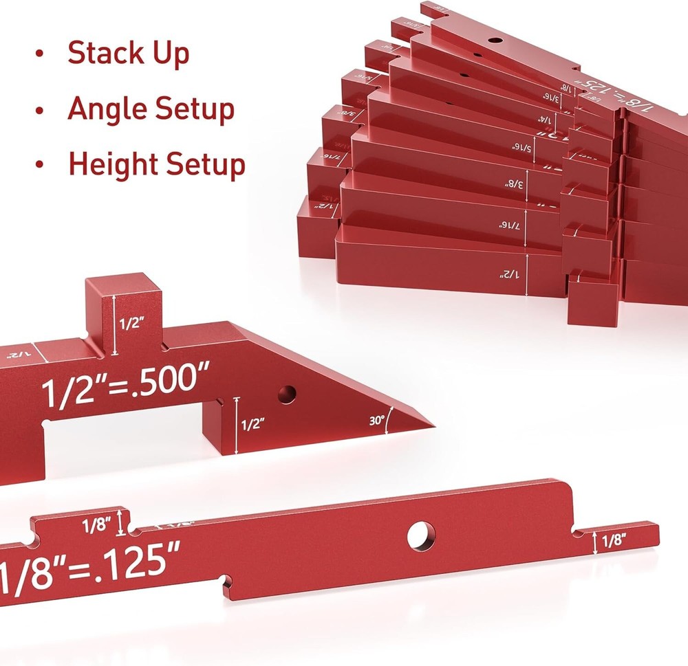 Router Table Setup Bars,Height Depth Angle Woodworking and Storage Pouch