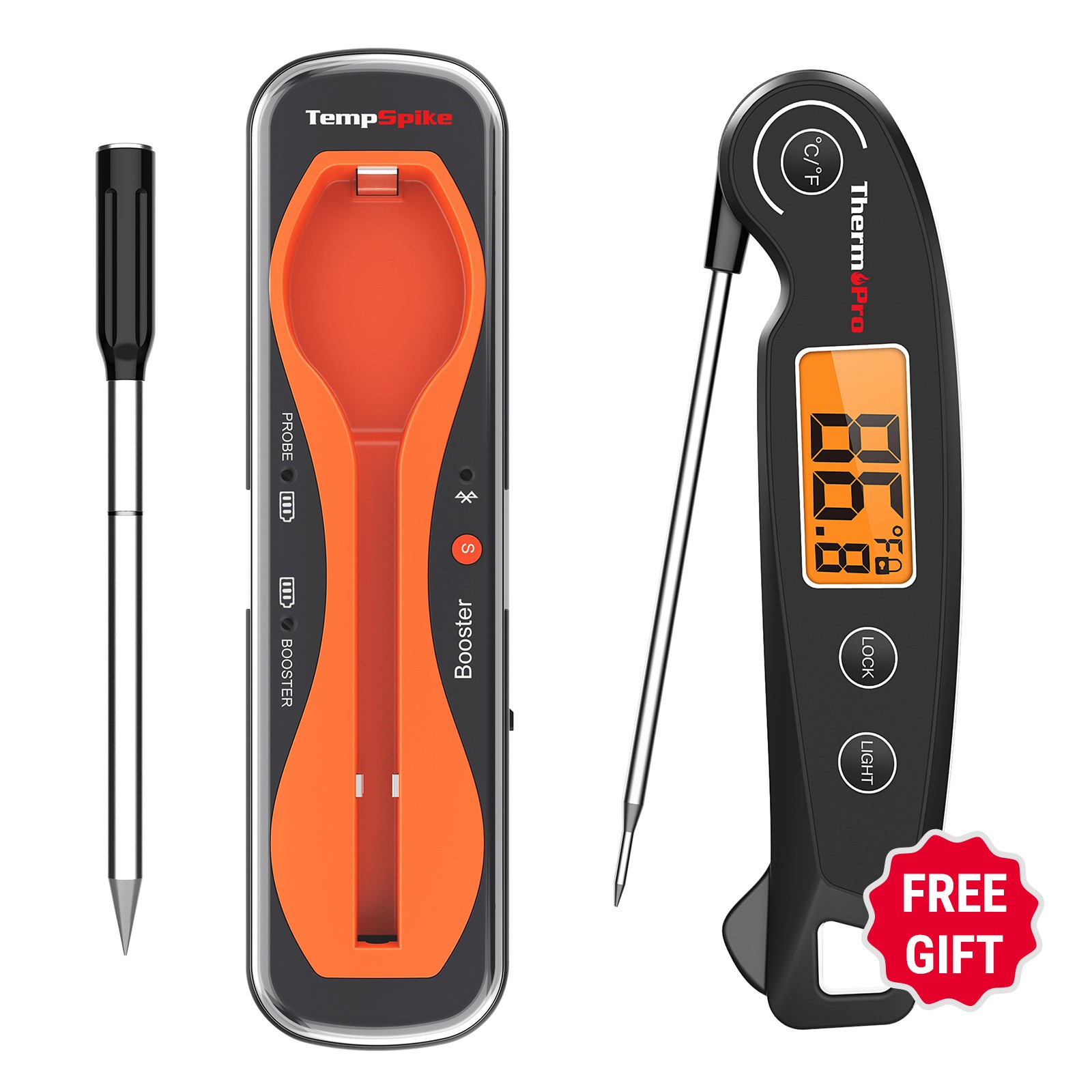 ThermoPro TP960 500ft Wireless Meat Thermometer + FREE Instant Read Thermometer