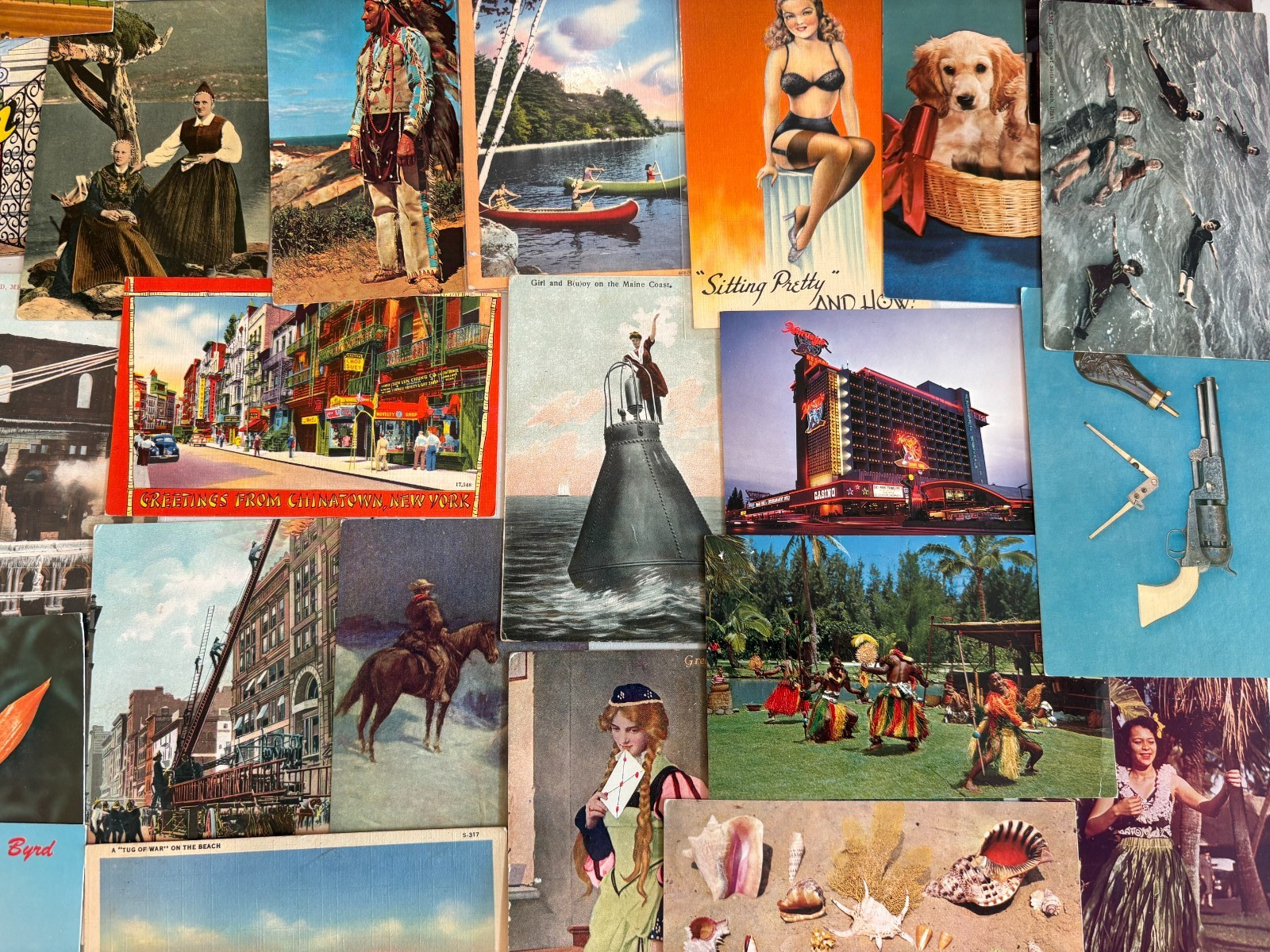 Lot of 25 UNUSED Vintage Postcards USA & FUN TOPICS! 1900s-60s FREE SHIPPING