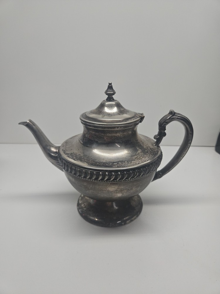 Silver On Copper Teapot