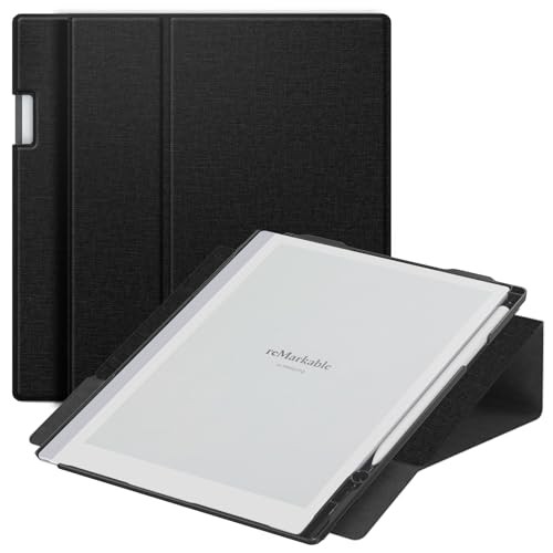 ENET-CASE Case for Remarkable 2 Paper Tablet- Multi-Viewing Adjustable Black