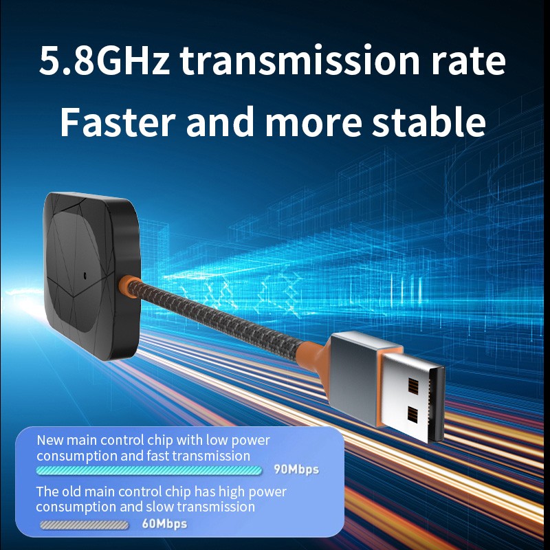 Mini Wireless Carplay Dongle Android Auto Adapter USB Car Connect Box Adapter