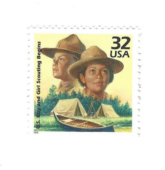 STAMP US SCOTT 3183j "Scouting" 32 CENT 1998 MNH