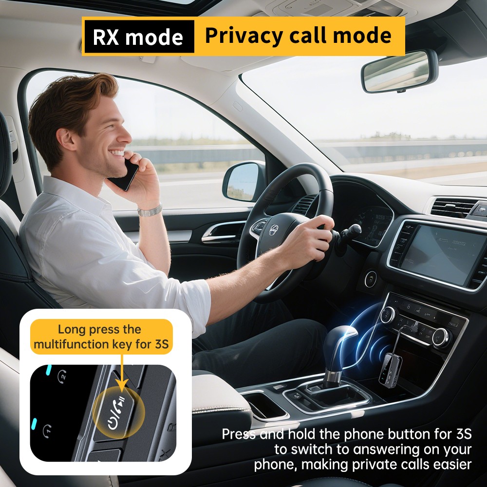 Bluetooth 5.4 Transmitter Receiver Wireless Adapter Audio 3.5MM Jack USB Type C