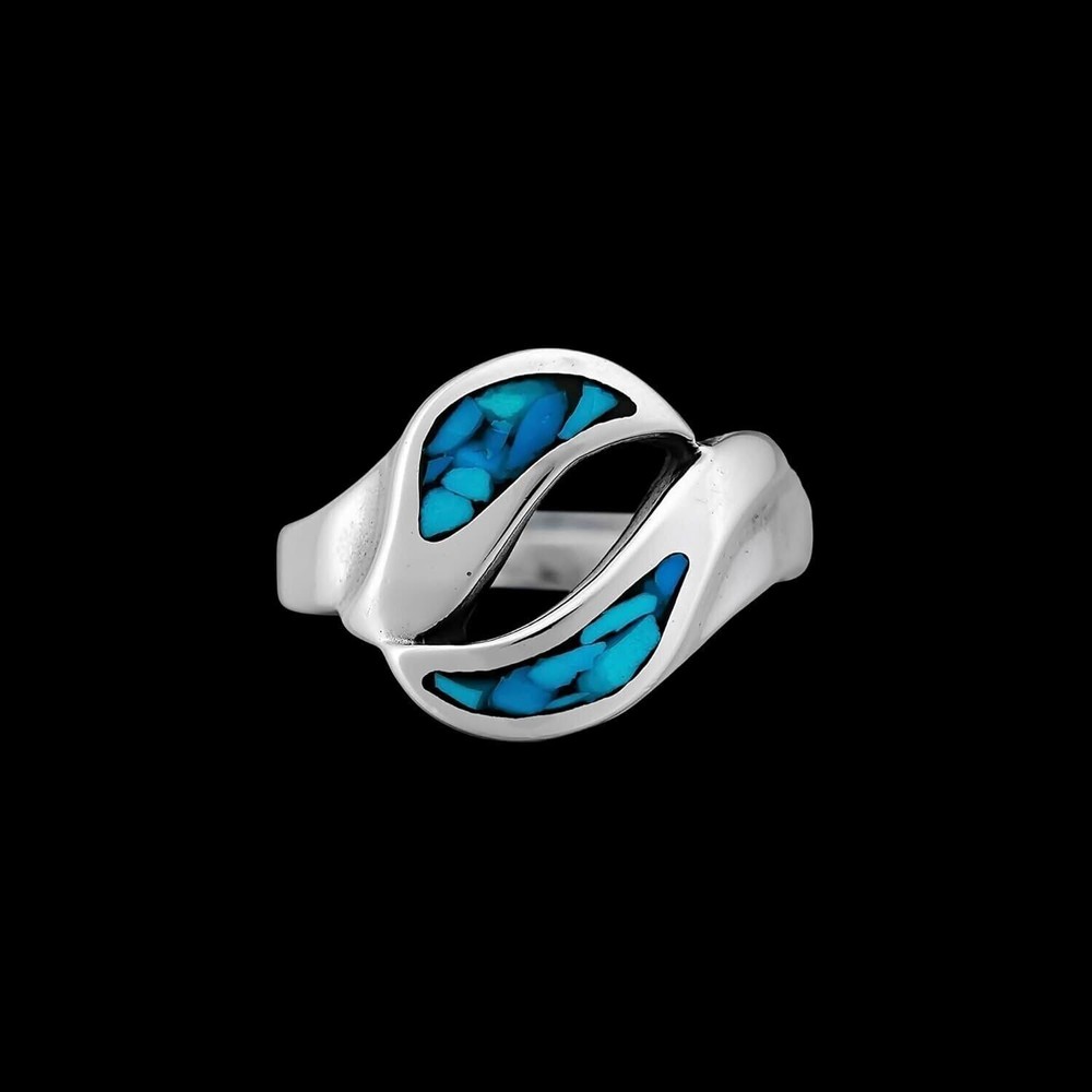 Turquoise Cradling Hands Ring (4)