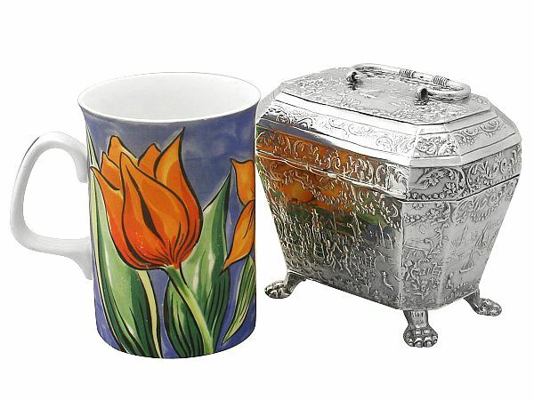 Antique Dutch Silver Tea Caddy