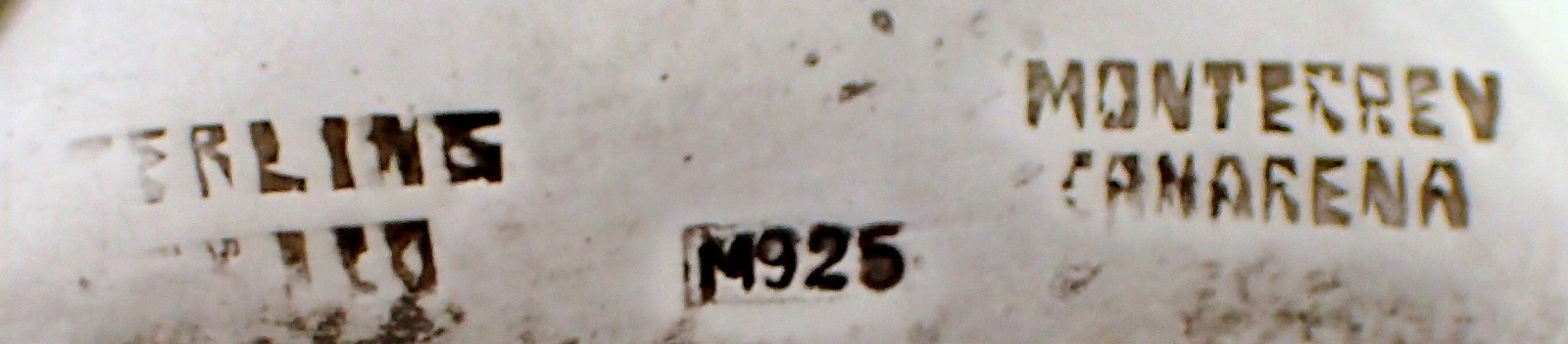 Vtg Mexican Sterling Monterrey Etched NANCY Perfume Scent Bottle Flask w Funnel