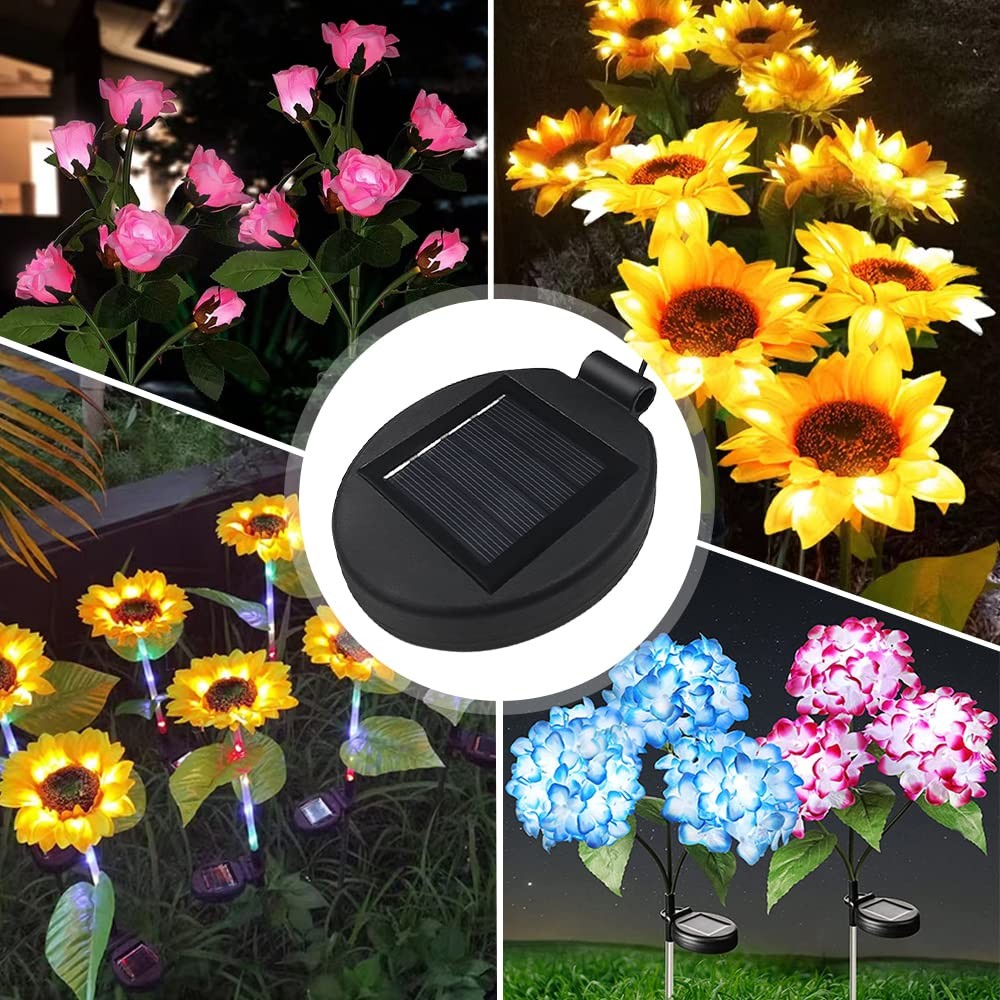 Solar Lantern LED Panel Lid Replacement Lights for Garden Decor 4 Pack