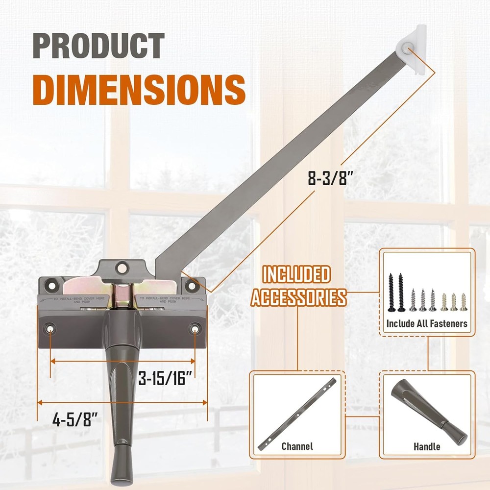 Left Window Straight Arm Operator Replacement Casement Window Crank Tool