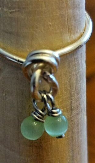 Silver Wire Beaded Knot Ring