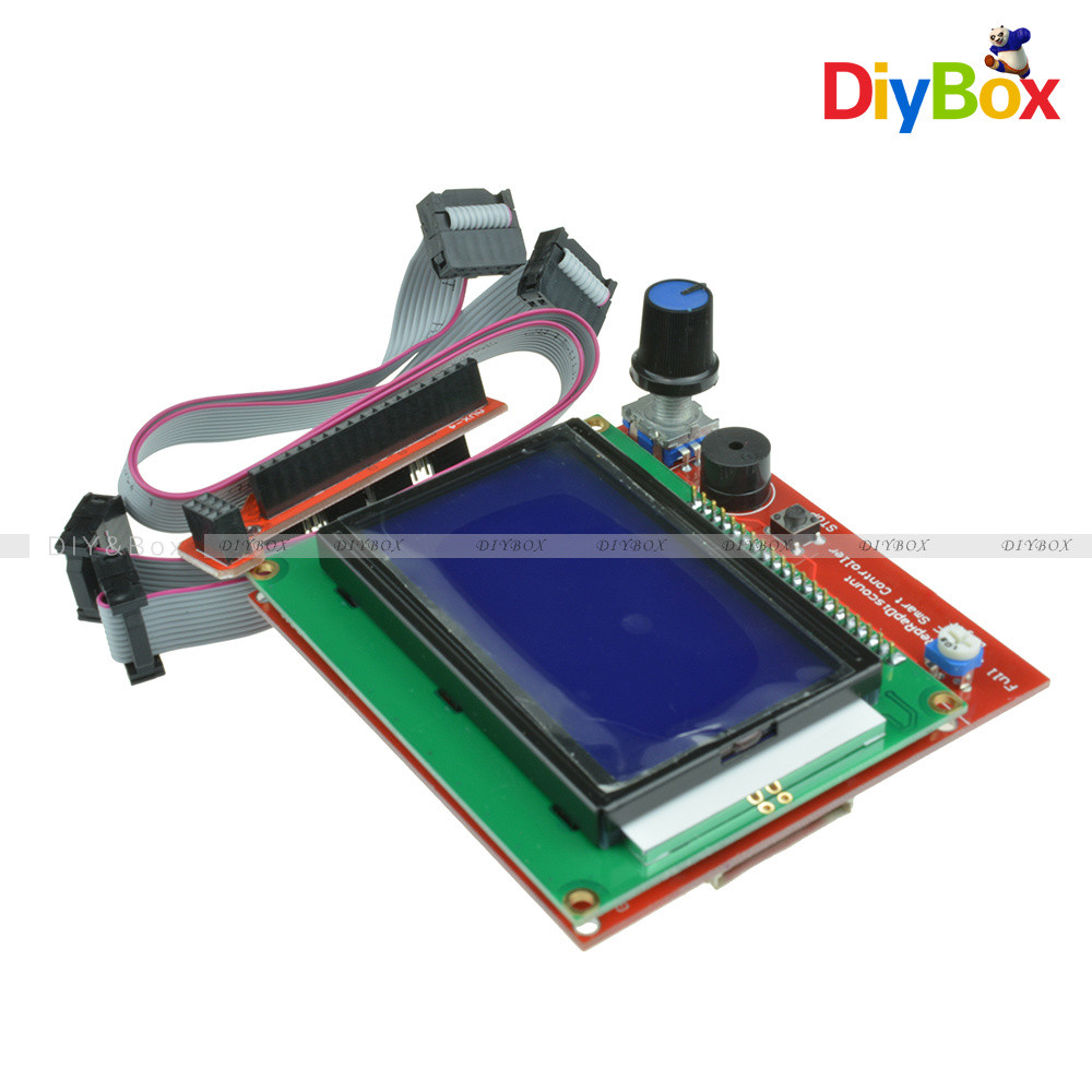 RAMPS 1.4 Reprap Mendel 12864 Display LCD 3D Printer Controller +Adapter SD