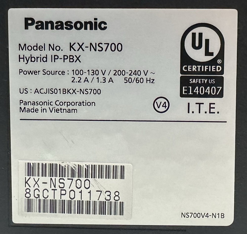 Panasonic KX-NS700 Main Unit Tested