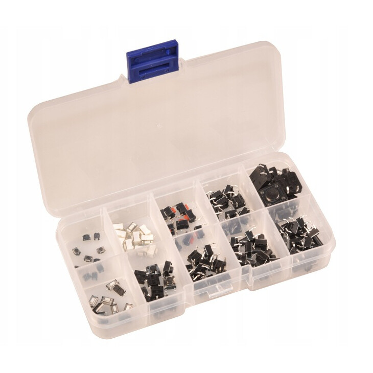 100x Micro Taster Microtaster Mikroschalter Mikro Mini Schalter Box Sortiment