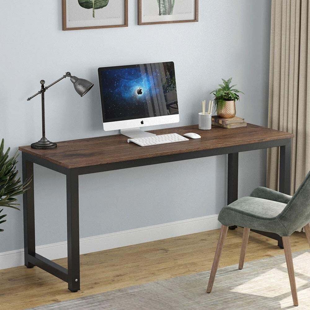 Tribesigns Computer Desk 63 inch Large Office Desk Computer Table Study Writi...