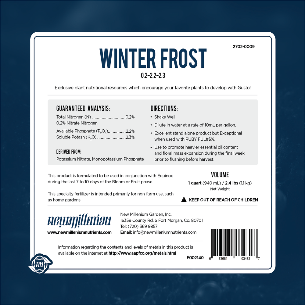 Winter Frost Fertilizer Ripening Solution - 128 fl oz by New Millenium