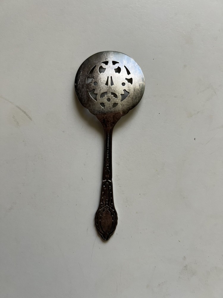 Community Plate RENDEZVOUS Pattern Bonbon or Nut Server Silverplate Spoon