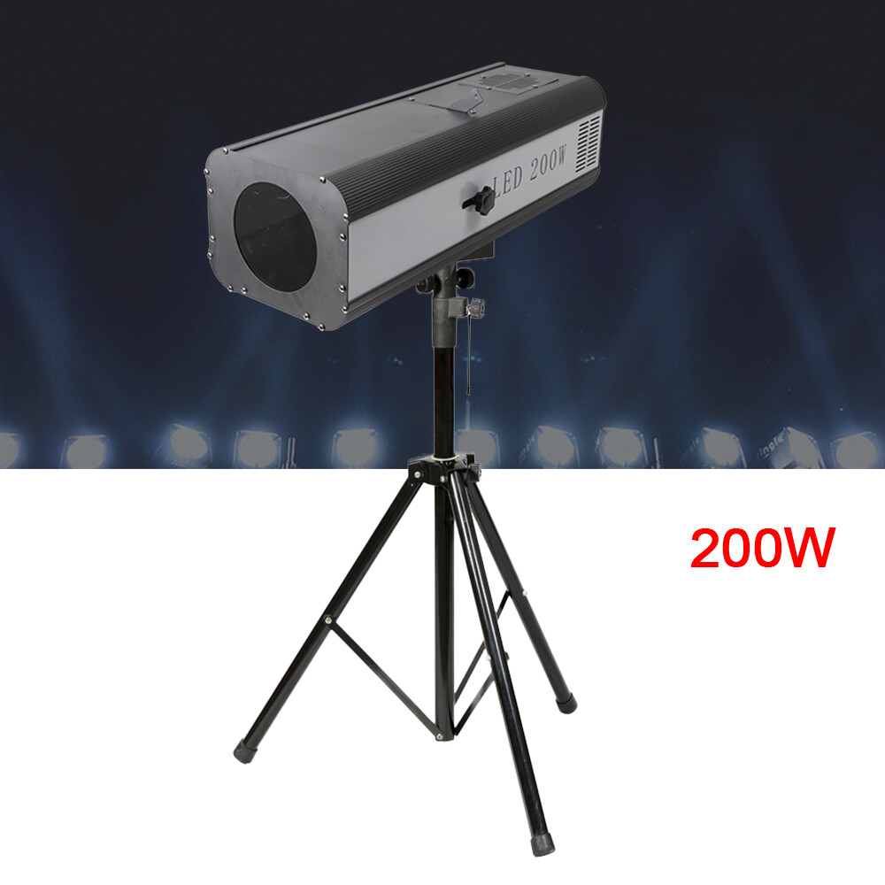 200W LED Follow Spot Light Manual Control Spotlight Stage Light Adjustable