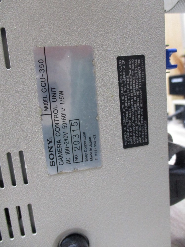 SONY CCU-350 CAMERA CONTROL UNITS 2013