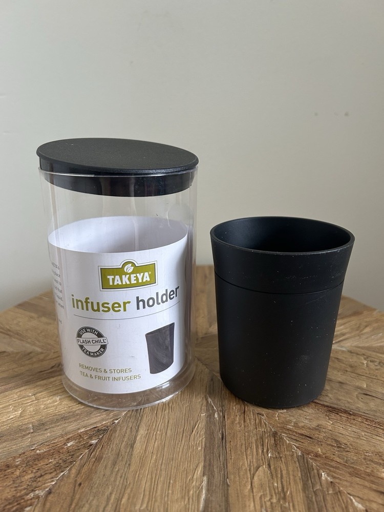 Takeya Infuser Holder Black for Tea & Fruit Infusers, Dishwasher Safe Plastic