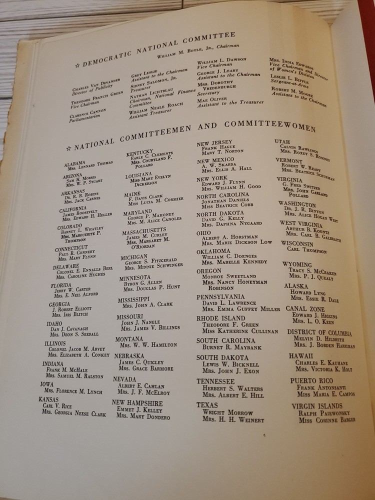 1951 Jefferson Jackson Dinner Program Includes Menu Democratic Fundraiser RARE A