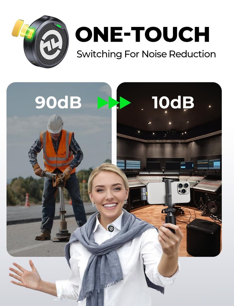 Hollyland Lark M2 Wireless Microphone for iPhone/Camera/Android/PC 48kHz/24 bit