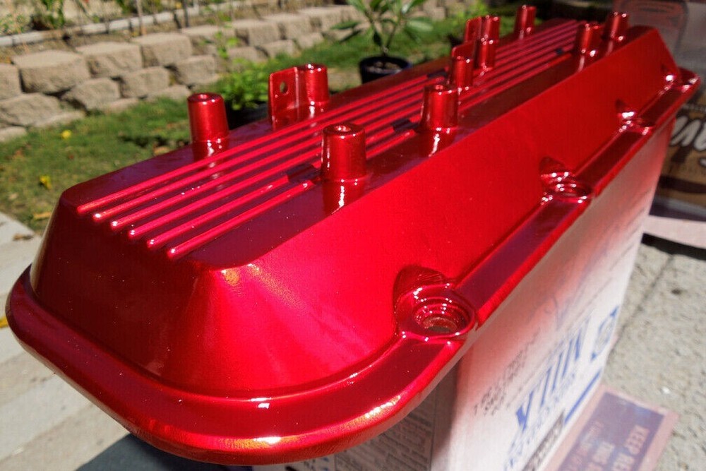 2PK Red Anodized Engine High Heat Coating + Base Ground Anodized Paint 2 Cans