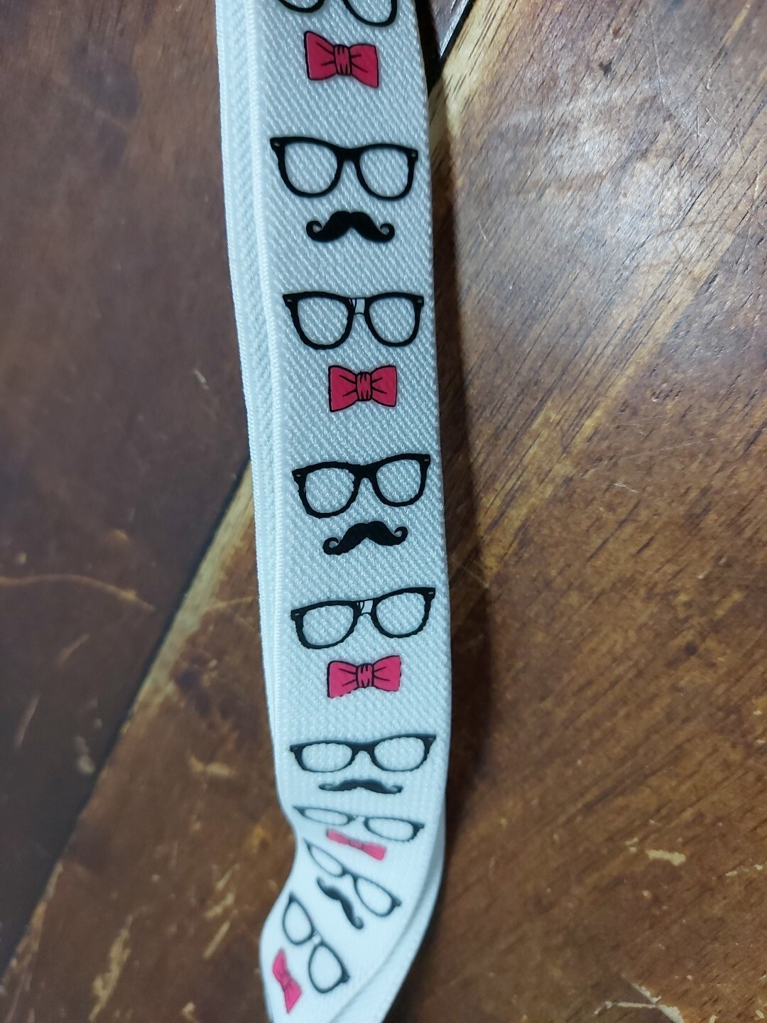 Kids Bow Tie, Mustache And Glasses Print White Y Suspenders. Free Shipping
