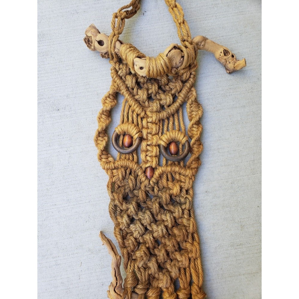 Vintage Macrame Owl