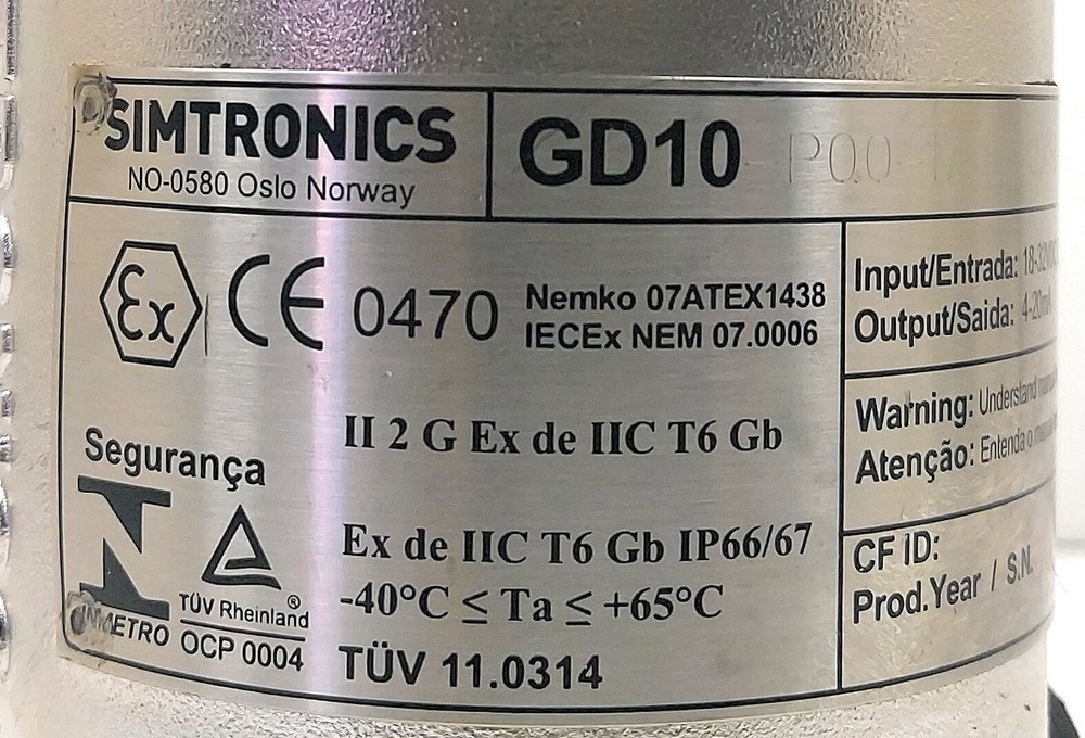 Simtronics GD10 Point Infrared Gas Detector