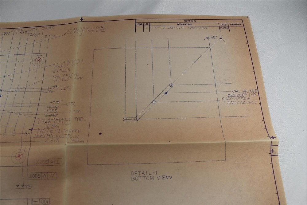 Teledyne Microelectronics Universal Substrate Chuck II 1983 Blueprint 2 Sheets