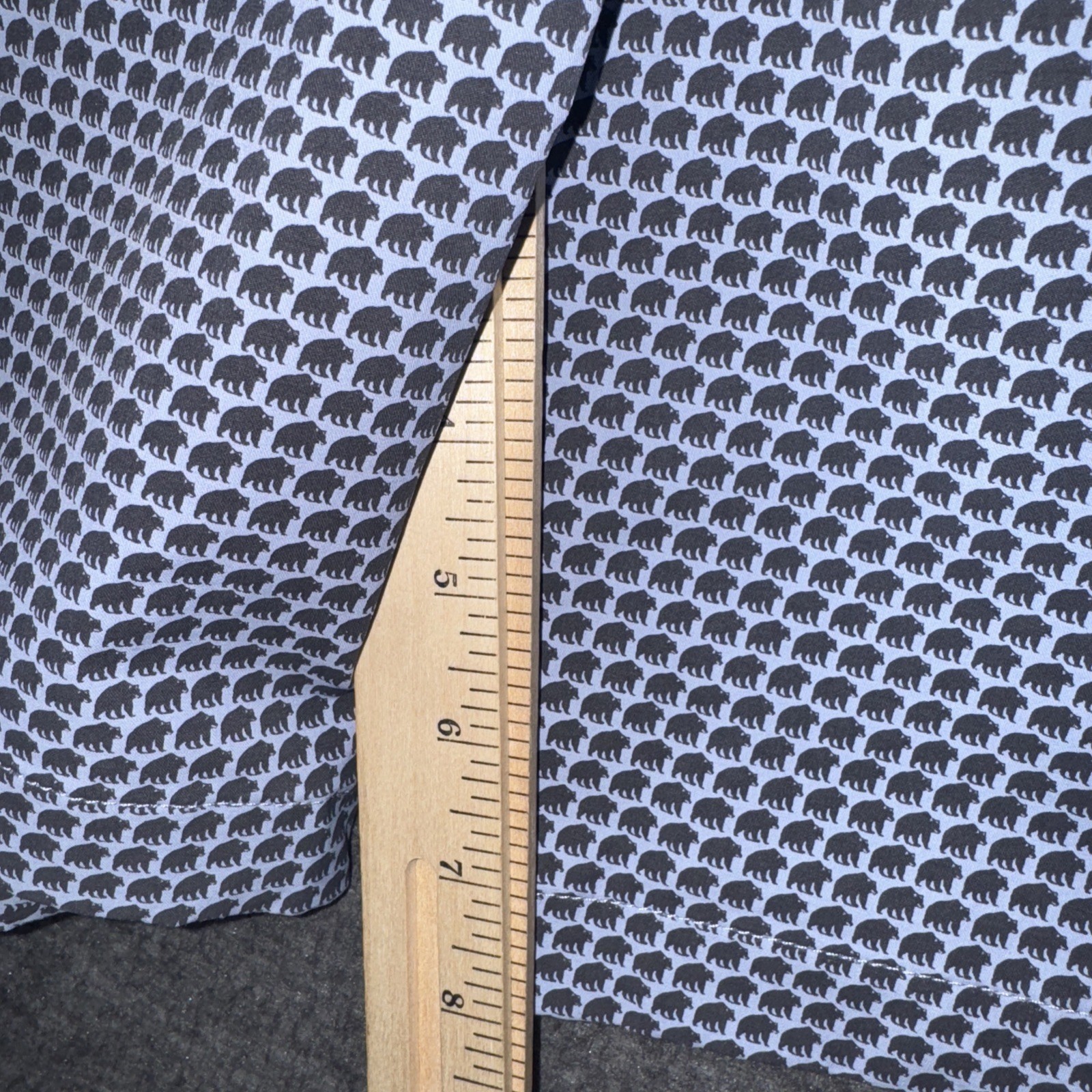 Vineyard Vines Men On The Go OTG Short Performance Bear Print Lavender Sz 32 NEW