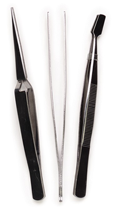 Tool Basics Tweezers 3/Pkg 4.5"