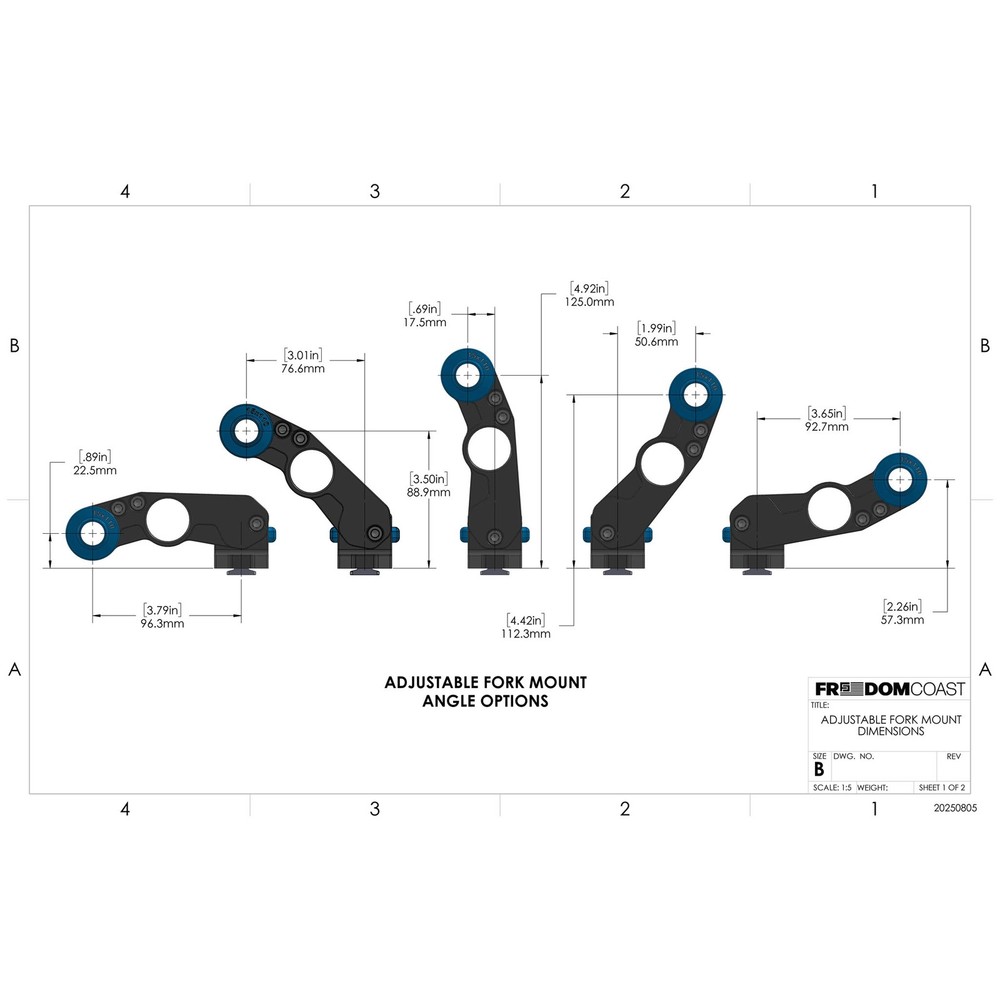 Adjustable Matte Gray Fork Mount for 15x110mm Boost Bikes | Quick-Release, USA