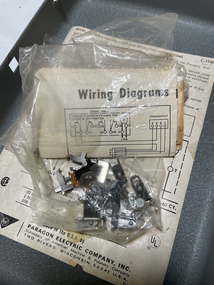 Paragon timer electro mechanical Seven Day Timer Model 7008-00 w/ Box