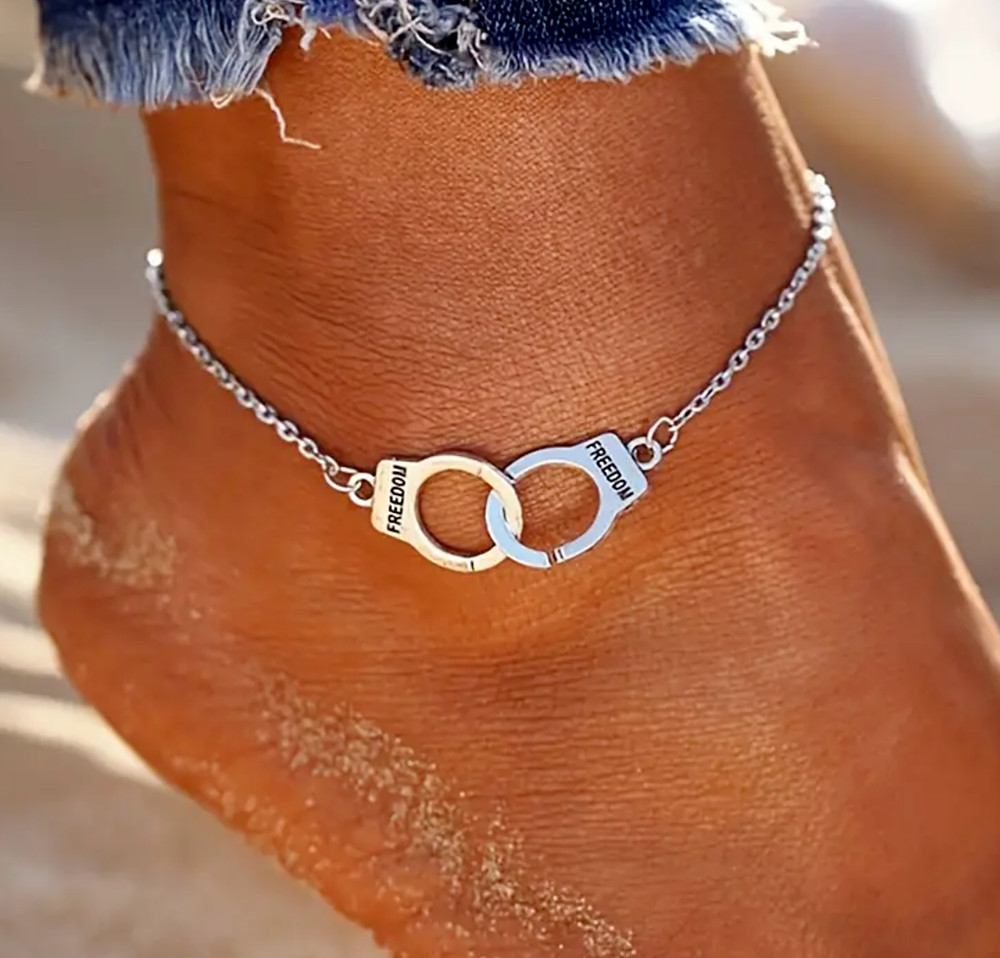 Woman's Ankle Bracelets Handcuffs Anklets Adjustable