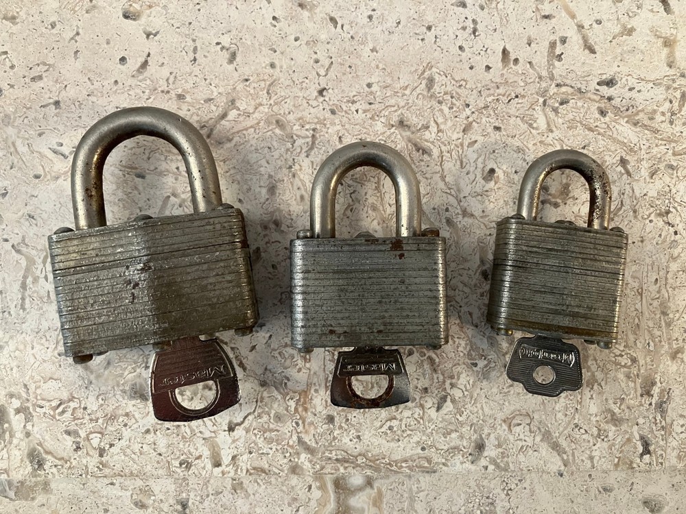 Master Lock Padlocks 3x With 1 key each