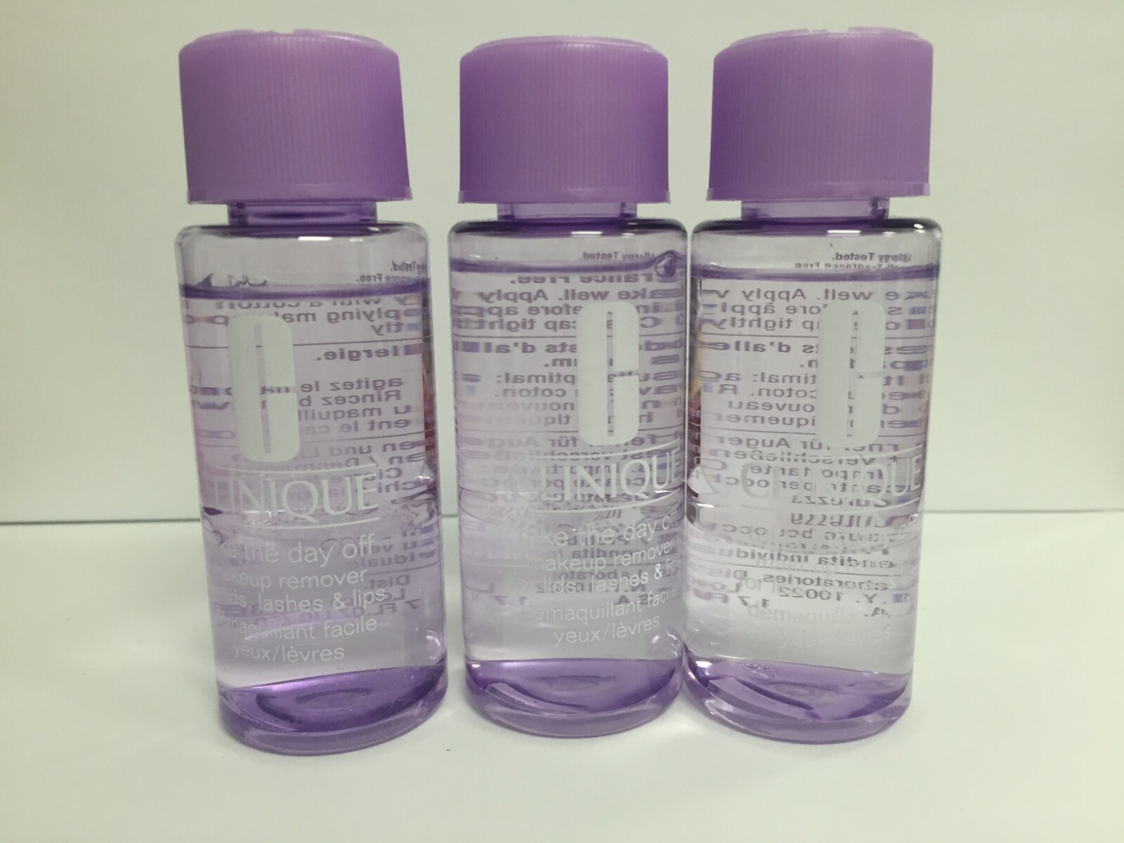 Lot 3 Clinique Take the Day Off Makeup Remover Eyes & Lips 1.7 oz/50 ml/ea 5.1oz