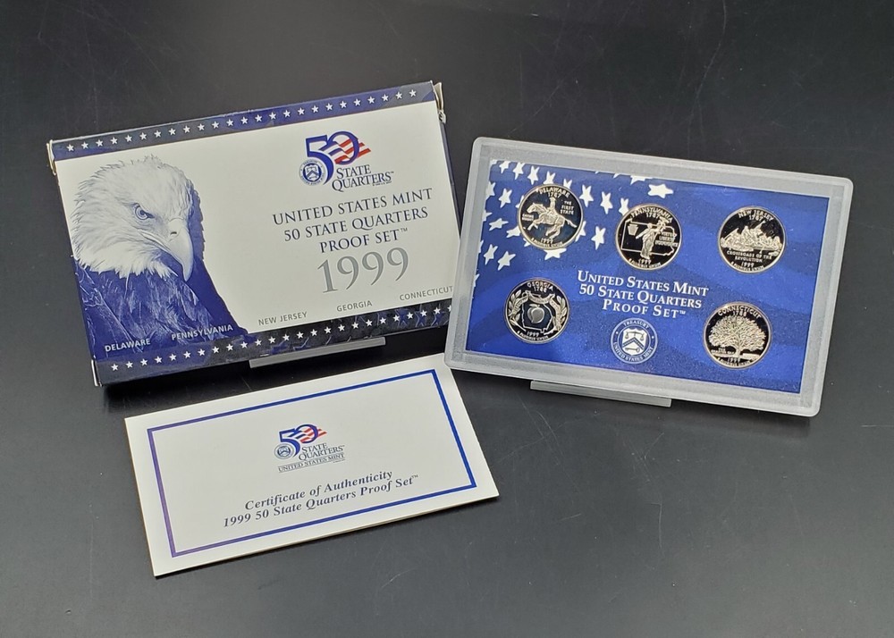 1999 - 2009 U.S. Mint Proof State Quarters 11 Sets w/ COAs CLAD