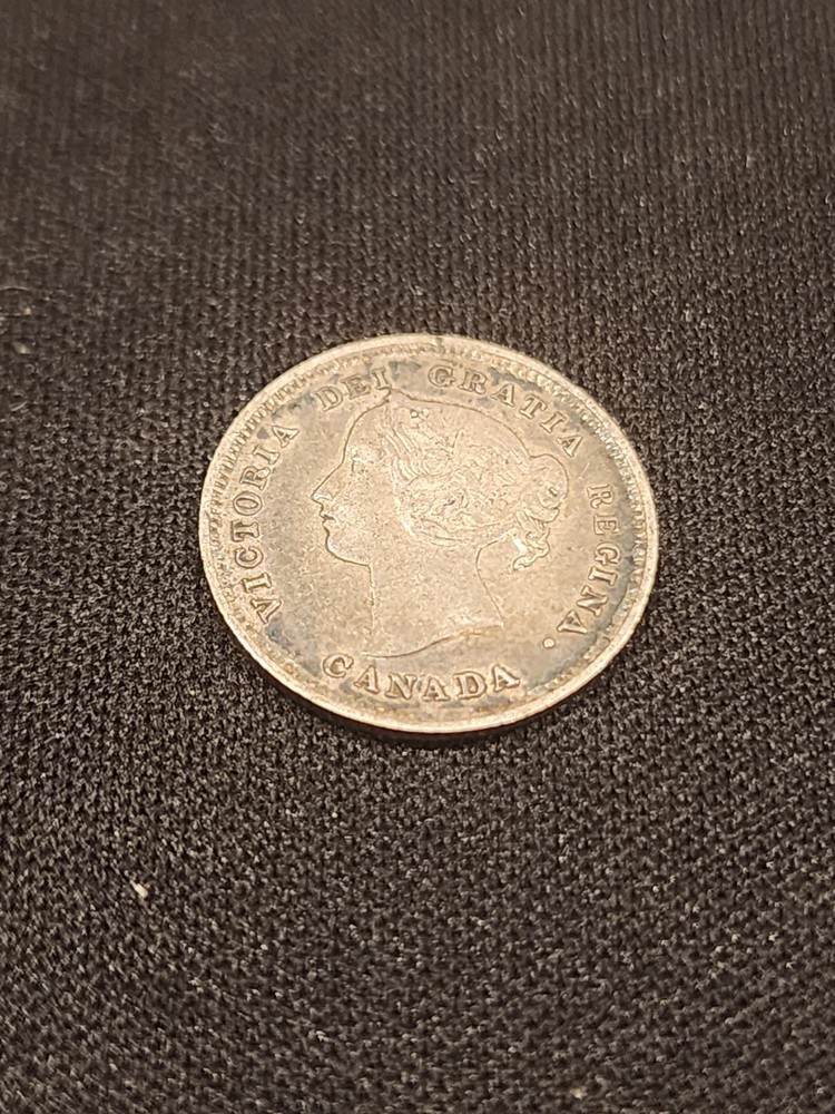 1891 Canada 5 Cents Silver Coin