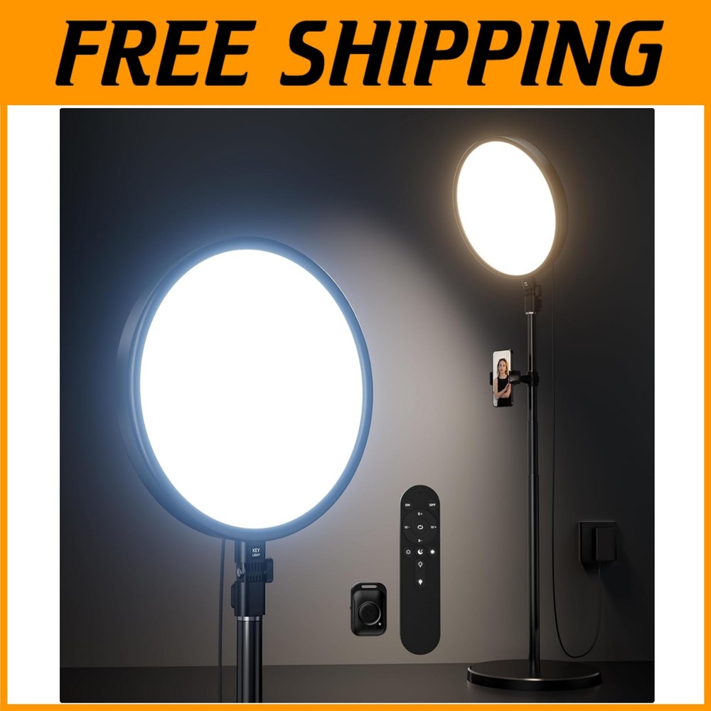 Bright 6500K Studio Ring Light for Content Creators