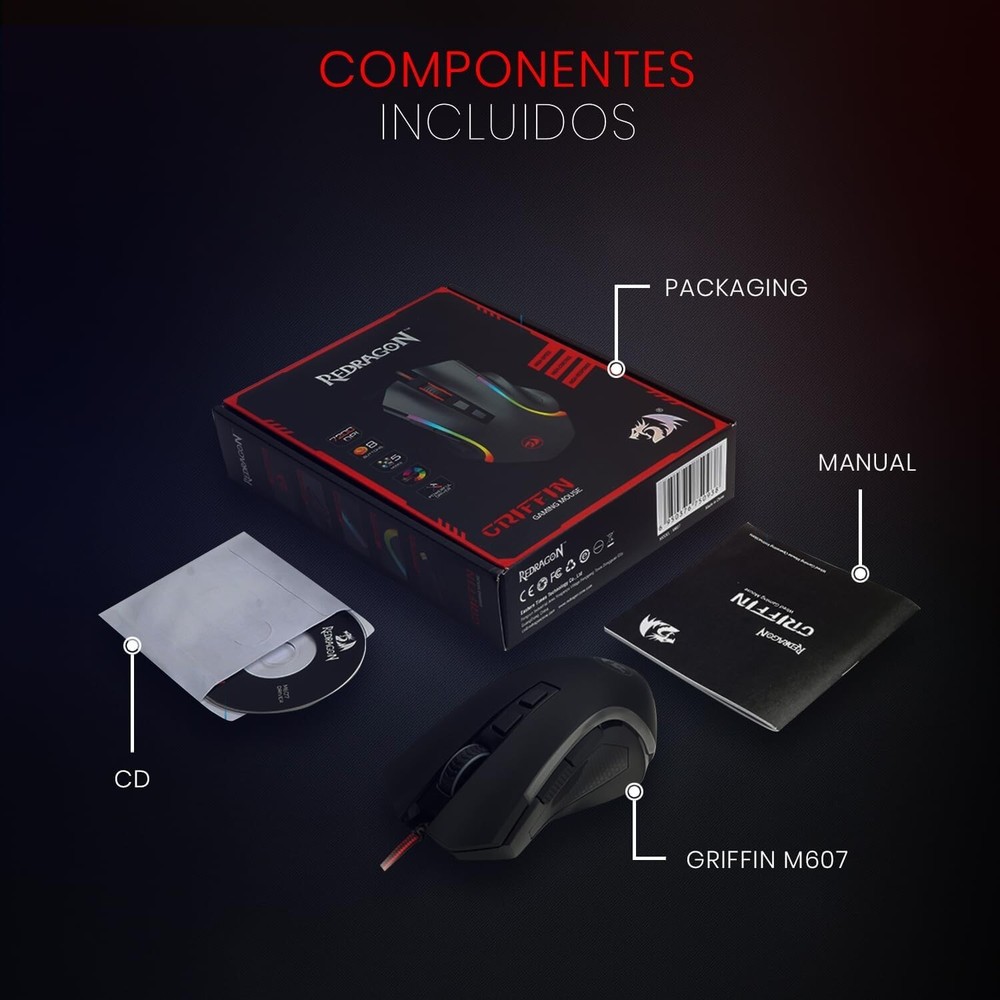 Programmable RGB Gaming Mouse for Windows & Mac - Ergonomic & Durable Design