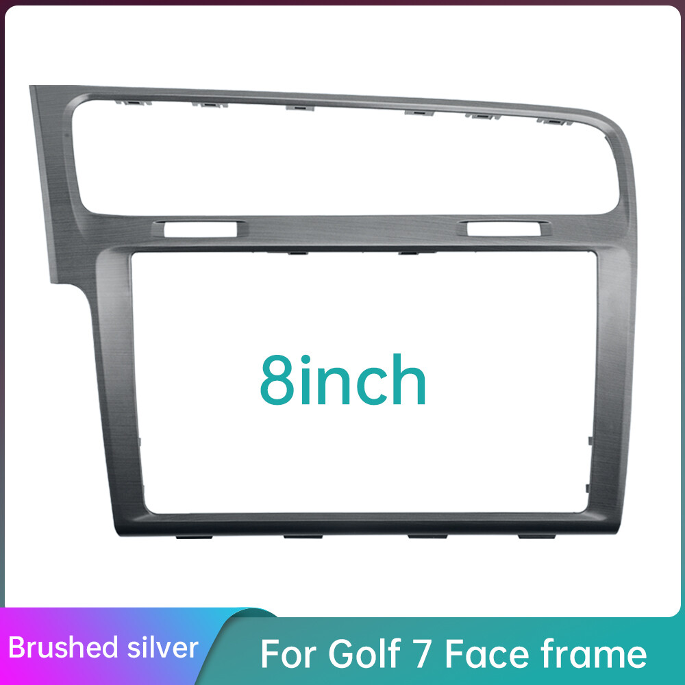 Original 8 inch Brushed Silver Car Radio Frame Panel Decorative For VW Golf 7