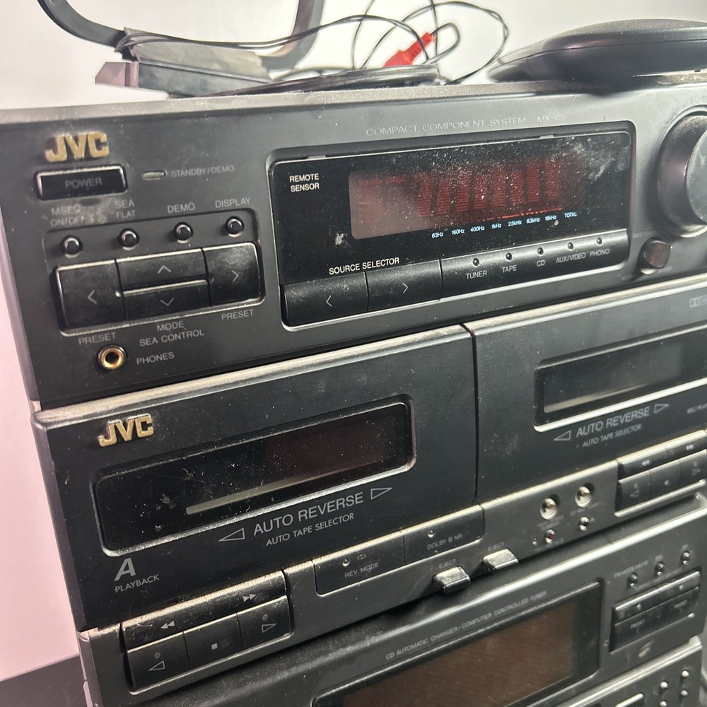 JVC MX-C5 Compact Component System 6+1 CD Changer/ Dual Tape *Read*