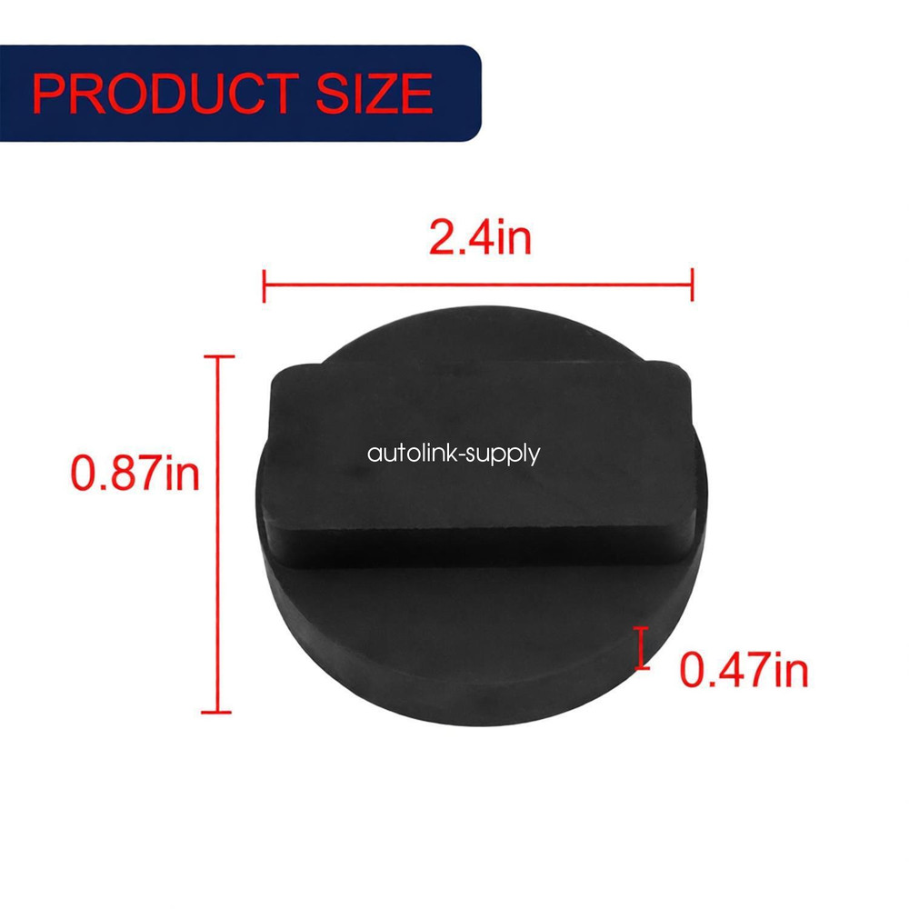 4pcs 0.87"x2.36" Jack Pad Support Rubber Frame Rail Protector Adapter for BMW