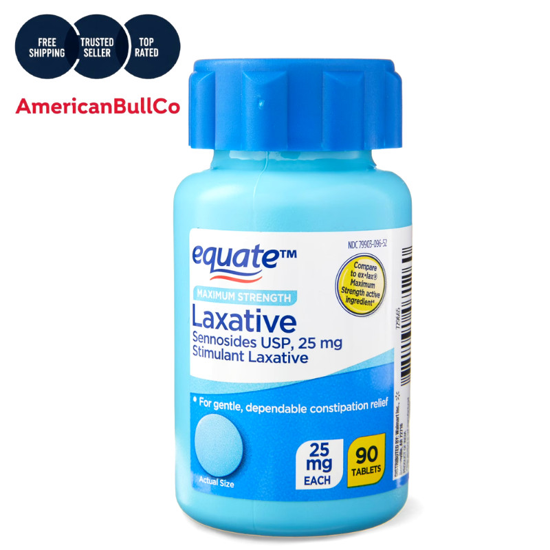 Equate Maximum Strength Laxative Tablets 25mg 90 Count Constipation Relief